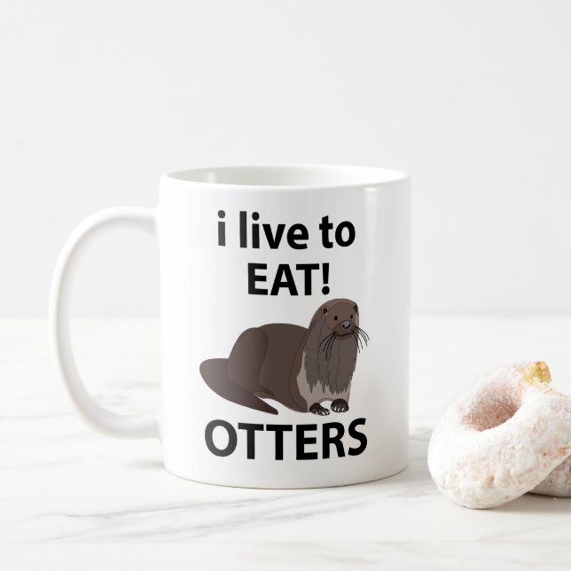 Sonst esse ich gerne lustige Otters Kaffeetasse (Mit Donut)