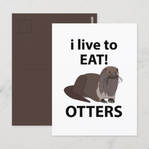 Sonst esse ich gerne lustige Otters Postkarte