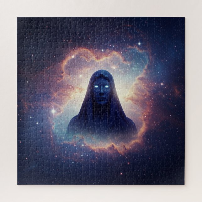 Sonstiger Geist mit leuchtenden Augen im Universum Puzzle (Vertikal)