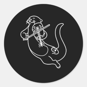 Sonstiges Geigenspielen  Viola-Musikübungen Runder Aufkleber