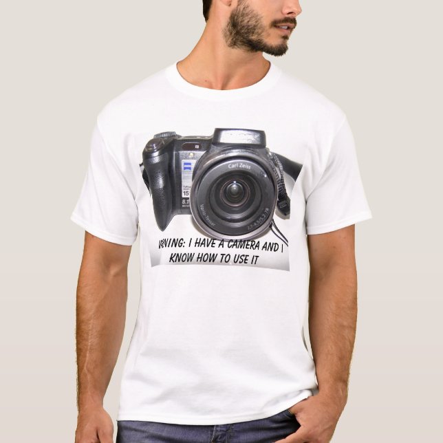 Sony, warnend: Ich habe eine Kamera und ich kenne T-Shirt (Vorderseite)