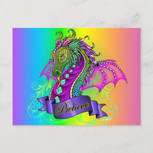 "Sonya glauben Fairy Rainbow Dragon Postcard Postkarte
