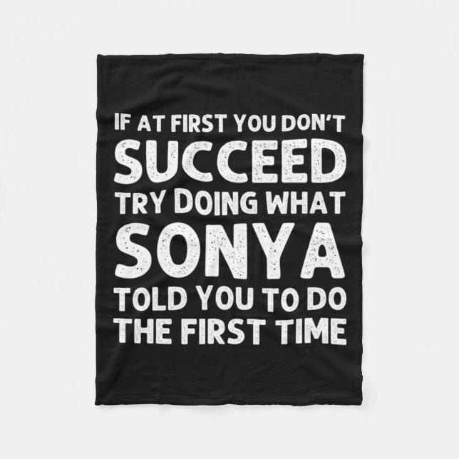 Sonya Name D Birthday Funny Christmas J  Fleecedecke (Vorderseite)