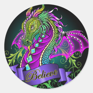 "Sonya" Regenbogen glauben Dragon Art Stickers