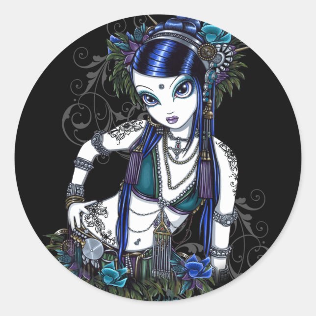 "Sonya" Tribal Fusion Bly Dancer Stickers (Vorderseite)