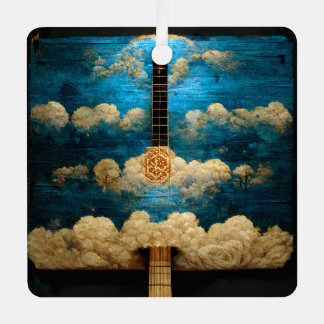 Sony's Magic Cigar Box Guitar I & II Ornament Aus Metall