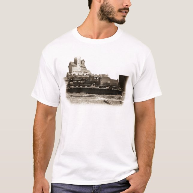Soo Linie Lokomotive bei Manitowoc auf Turntable T-Shirt (Vorderseite)