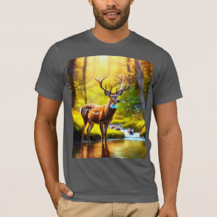 Soo Sweet Deer im Wald Vibrant Nature T-Sh T-Shirt