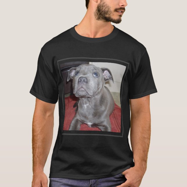 Sooky Blue Staffordshire Bull Terrier Puppy, T-Shirt (Vorderseite)