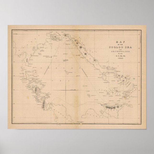 Sooloo Sea, Archipel, Philippinen Poster (Vorne)