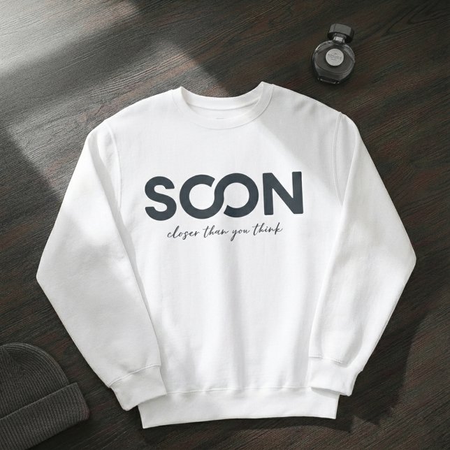 SOON Minimal Statement Hoodie – Sauberes Weiß (Von Creator hochgeladen)