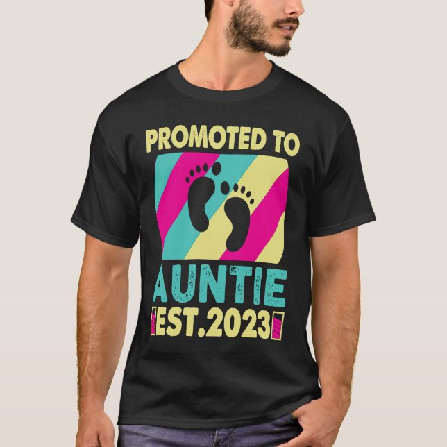Soon To Be Aunt 2023 Awesome Promoted To Auntie 20 T-Shirt (Vorderseite)