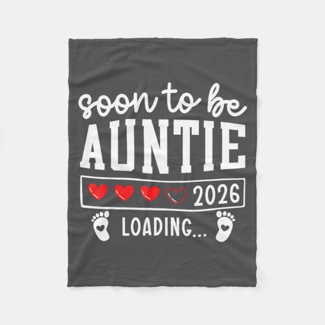 Soon To Be Auntie 2026 Loading Pregnancy Announcem Fleecedecke (Vorderseite)