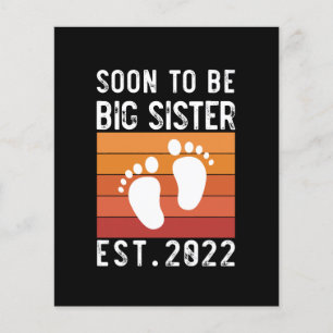 Soon To Be Big Sister Est 2022 New Big Sis Gift