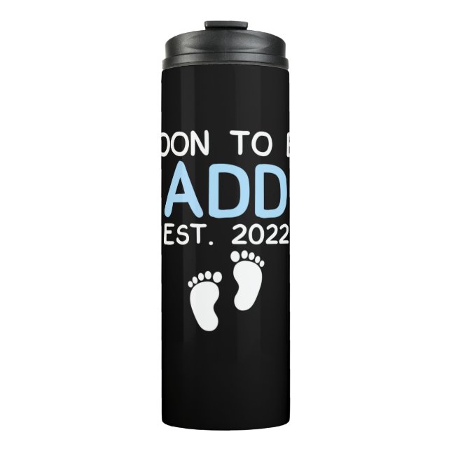 Soon To Be Daddy 2022 Father's Day First Time Thermosbecher (Vorderseite)