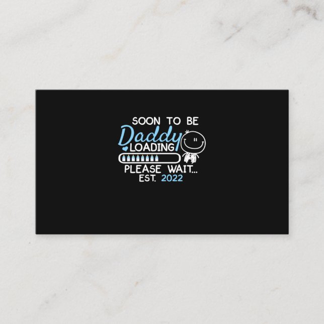 Soon To Be Daddy 2022 Father's Day First Time Visitenkarte (Vorderseite)