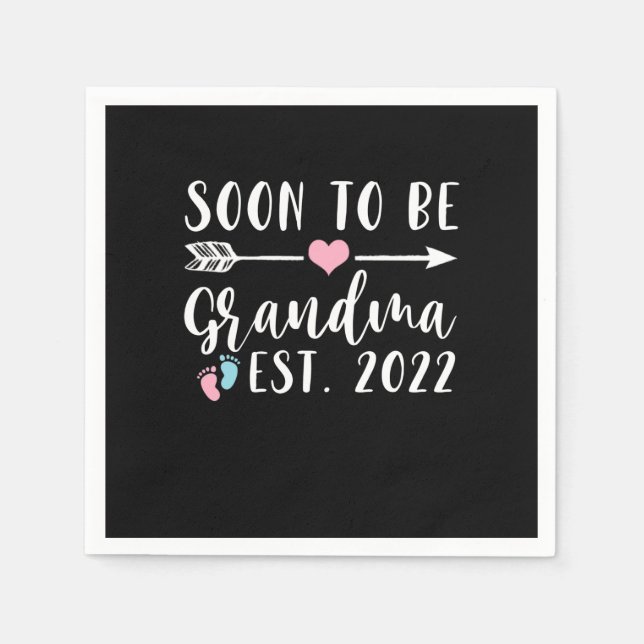 Soon To Be Grandma 2022 Mother's Day Serviette (Vorderseite)