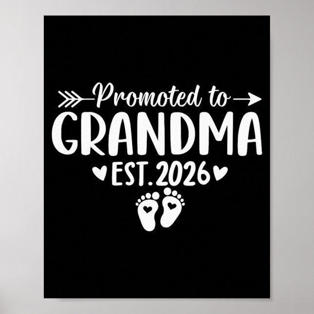 Soon To Be Grandma 2026 Promoted To Grandma Est 20 Poster (Vorne)