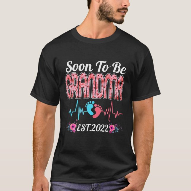 Soon To Be Grandma Gender Reveal T-Shirt (Vorderseite)
