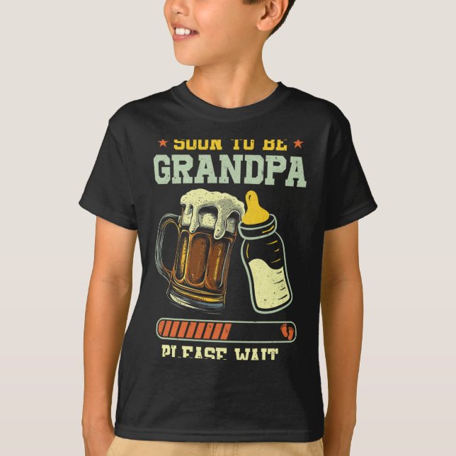 Soon To Be Grandpa Est 2025 Pregnancy Announcement T-Shirt (Vorderseite)
