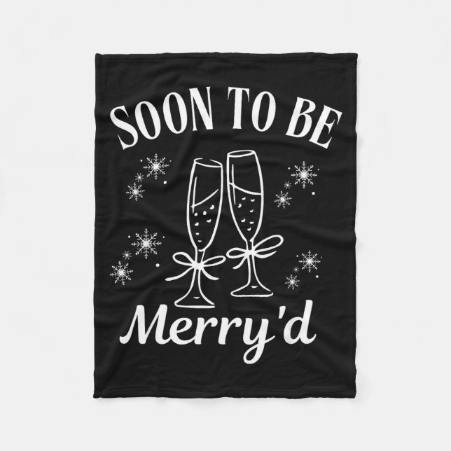 Soon To Be Merry'd Christmas Couple Engagement  Fleecedecke (Vorderseite)
