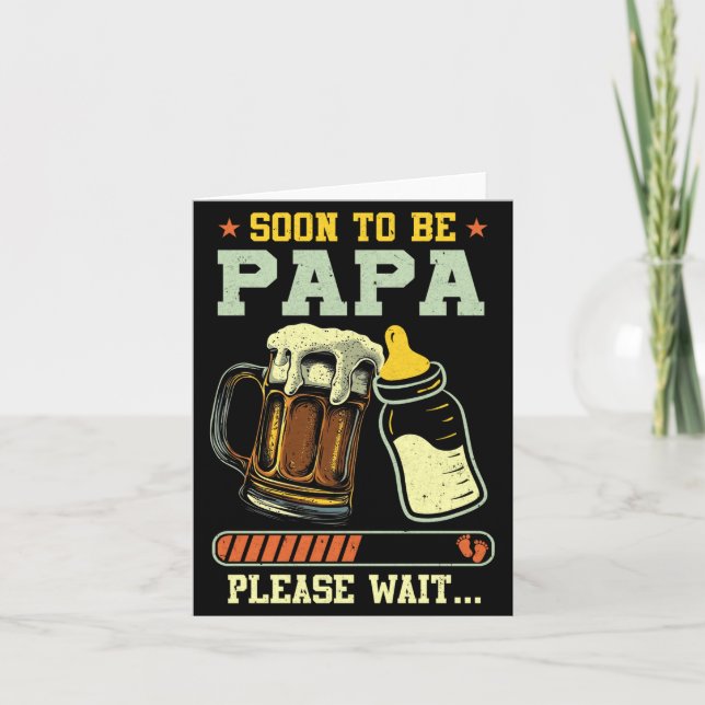 Soon To Be Papa Est 2025 Pregnancy Announcement Lo Karte (Vorderseite)