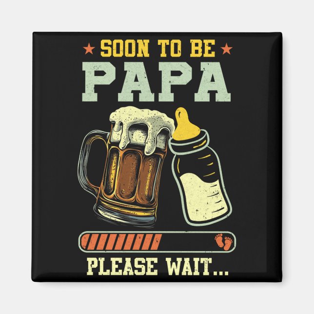 Soon To Be Papa Est 2025 Pregnancy Announcement Lo Magnet (Vorne)