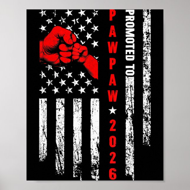 Soon To Be Pawpaw Est.2026 Father's Day First Time Poster (Vorne)