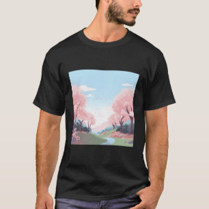 Soothing Petal Symphony Subtle K Blossom Malerei T-Shirt