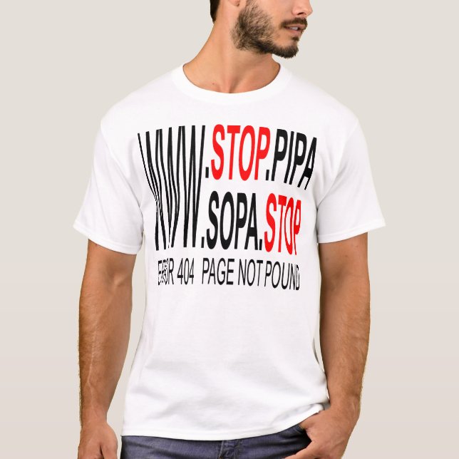SOPA & PIPA T - Shirt stoppen (Vorderseite)