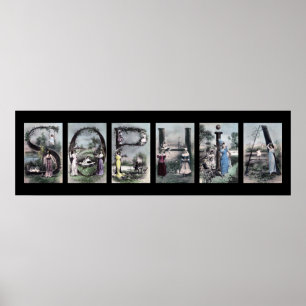 SOPHIA Alphabet Letter Name Art Poster
