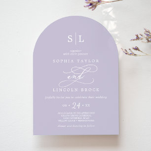 SOPHIA Arch Lavender Lila Frühling Elegante Hochze Einladung