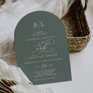 SOPHIA Arch Tropische grüne Hochzeit in Urlaubsort Einladung