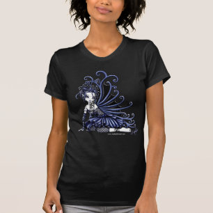 "Sophia" blaue Tätowierungs-feenhafte Kunst-Spitze T-Shirt