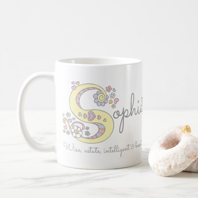 Sophia dekorative s Monogramm-Tasse Tasse (Mit Donut)