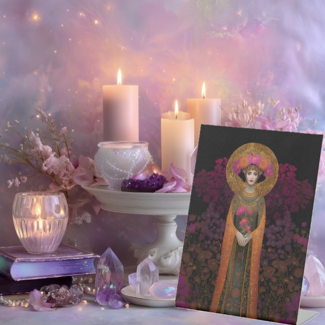 Sophia Divine Goddess of Wisdom Mosaic Portrait  Sockelschild (Von Creator hochgeladen)