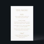 Sophia Gold Modern Wedding Menu<br><div class="desc">Modernes Hochzeitsmenü mit einem schlichten und dennoch eleganten Design.</div>