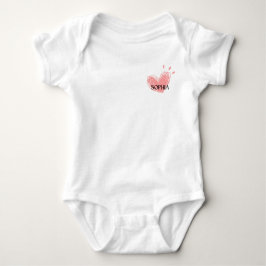 Sophia Heart Baby Bodysuit Baby Strampler