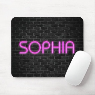 SOPHIA in rosa Neonlicht Mousepad