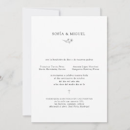 Sophia Invitación Boda Catolica Spanische Hochzeit Einladung