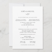 Sophia Invitación Boda Catolica Spanische Hochzeit