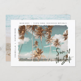 SOPHIA | Island Beach Tropical Palm Save the Date Einladung