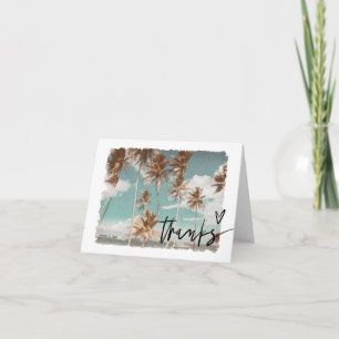 SOPHIA Island Beach Tropical Palm Tree Ocean Dankeskarte