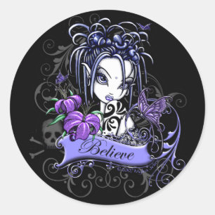 "Sophia Lilly" glauben feenhaften Kunst-Aufklebern Runder Aufkleber