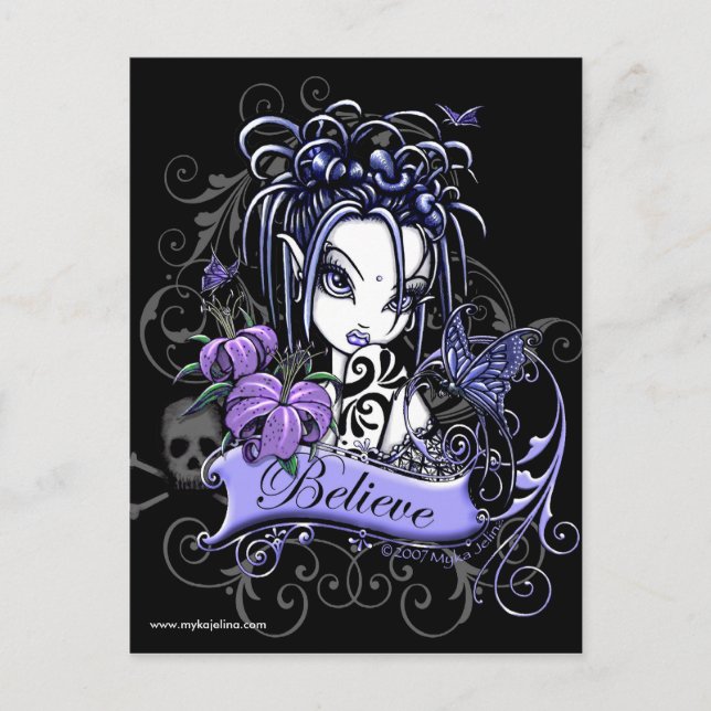 Sophia Lilly glaubt Butterfly Fairy Postcard Postkarte (Vorderseite)