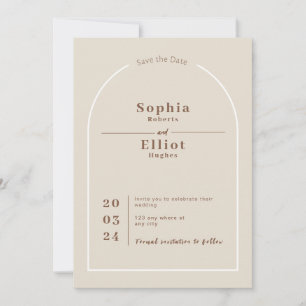 SOPHIA Modern Wüste Boho Arch Save the Date Karte