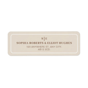 SOPHIA Modern Wüste Wedert Return Address Label