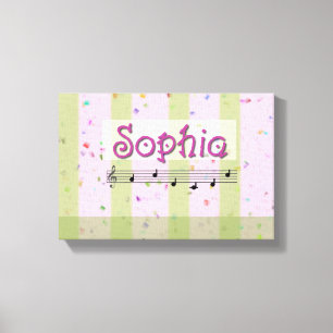 Sophia Pink Green Leinwand