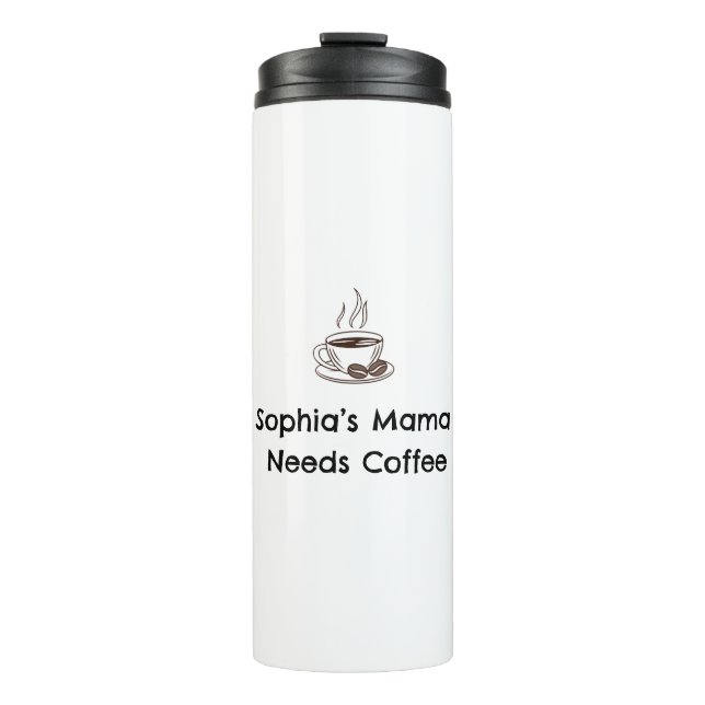 Sophia’s Mom | Custom Name Parent Gift Thermosbecher (Vorderseite)