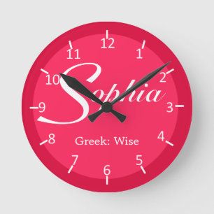Sophia Strawberry Two-Toned Runde Wanduhr